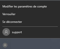 Se déconnecter de Windows 10